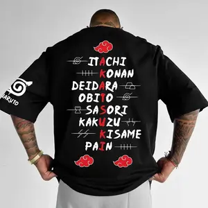Akatsuki Naruto Retro Anime Manga Graphic Tee - Casual Crewneck T-Shirt Featuring Itachi, Konan, Deidara, Obito, Sasori, Kakuzu, Kisame, Pain