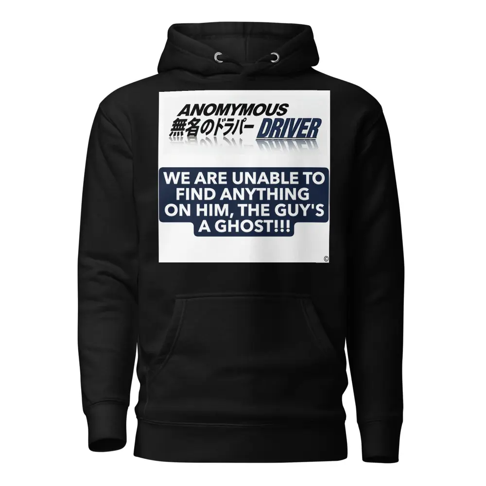 Anonymous Driver Wear: Release 1 S3 Non-Graphic: Unisex Hoodie