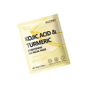Rozino Kojic Acid & Turmeric Brightening Gel Facial Mask with Collagen Niacinamide Hyaluronic Acid for Skin Tightening Brightening & Deep Hydration 30g