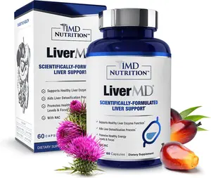 1MD LiverMD - Liver Support Supplement Siliphos Milk Thistle Extract - Highly Bioavailable, for Liver Support