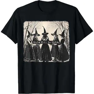 Girl Will Be Girl Witch Halloween T-Shirt