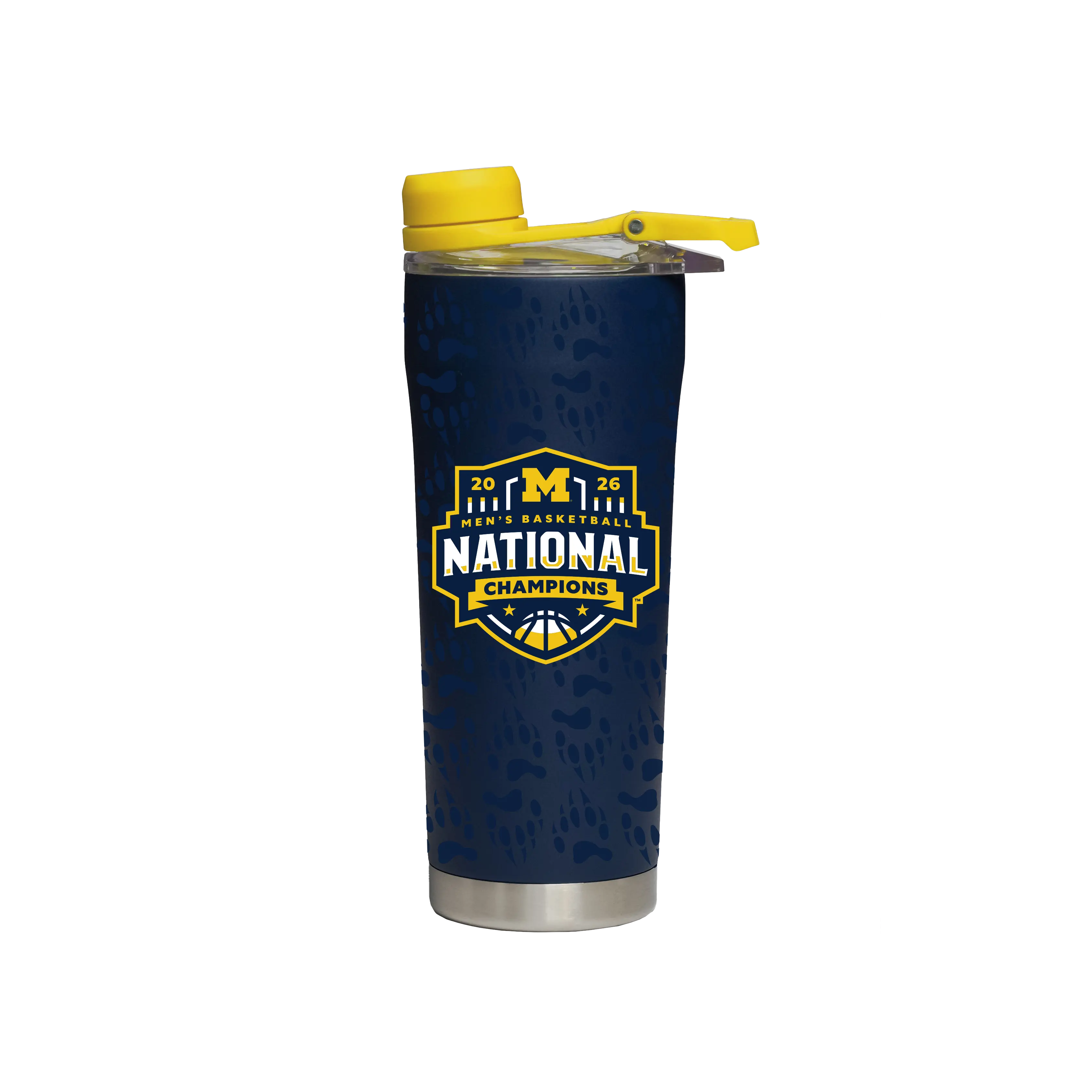 Michigan 2026 National Champs Logo Wrap Insulated Stainless Steel Leakproof Water Bottle - Vacuum Flask with Lid, Portable Tumbler for On-the-Go Use, Water Bottles