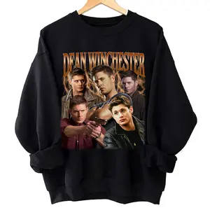 90s Dean Winchester Vintage Sweatshirt, Supernatural Fan Gift, Winchester Brothers Gift Idea, Retro Style Unisex Sweater