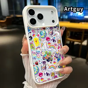 Magnetic Soft Case for iPhone 17 16  Pro Max Plus 15 14 13 12 11 Air E Non-Yellowing Drop Protection Transparent Acrylic Whimsical Fantasy Menagerie Pattern Shockproof Silicone Cover Supports Wireless Charging