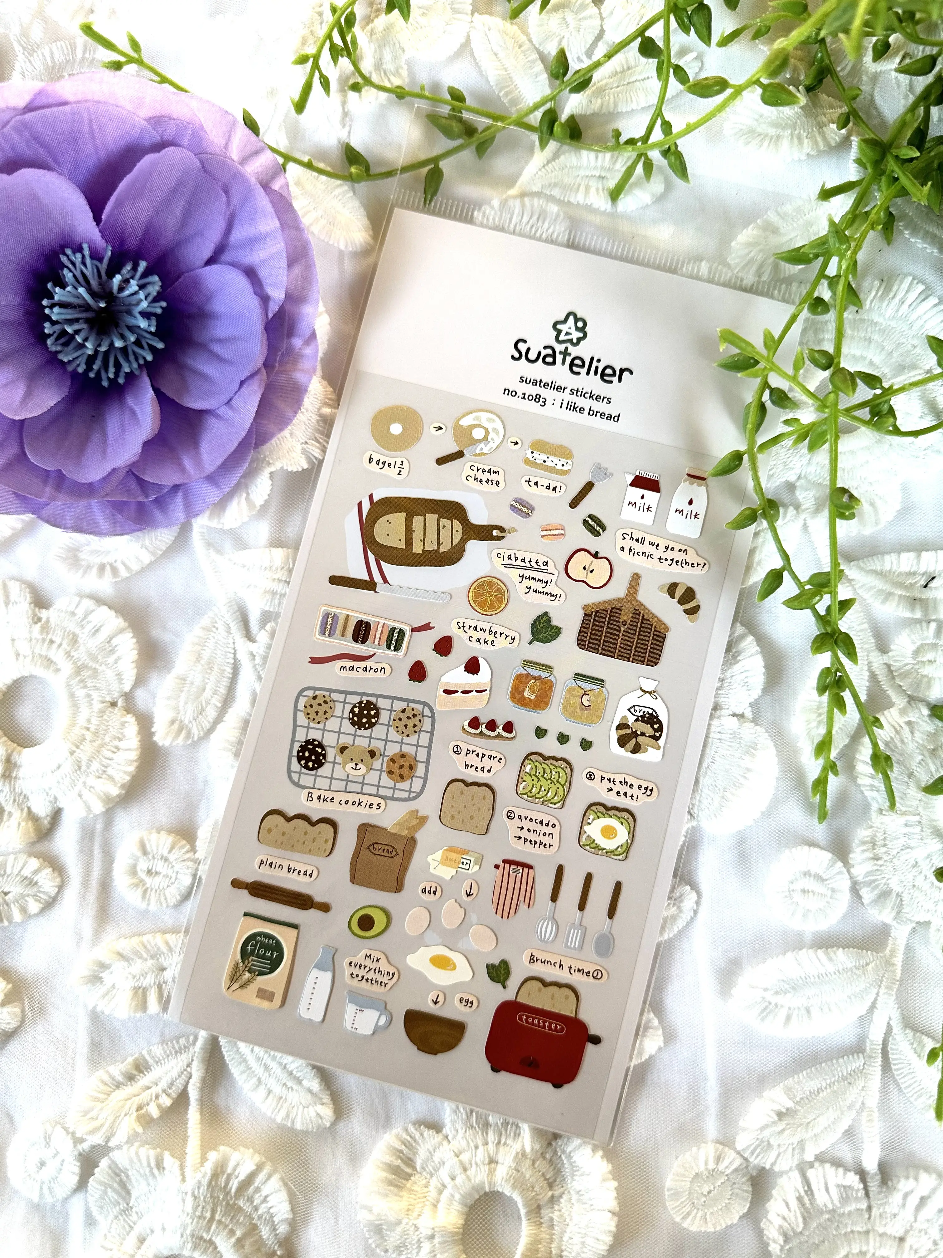 I like Bread Suatelier Stickers for planners and journals