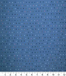 $35 Whole 8 Yard Bolt - Multi Color Dots On Blue - Light Weight 100% Cotton - Quilters Showcase (Copy)