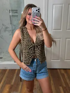 Leopard Wash Vest