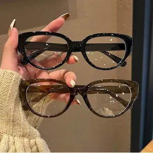 Retro Myopia Glasses Anti-blue Light Cat Eye Flat Mirror HD Nearsighted Eyeglasses Unisex Diopter 0 -0.5 -1.0 -1.5 -2.0 To -4.0