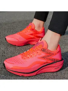 New Spring Carbon Board Running Shoes, Couples' Mesh Sports Casual Shoes, Student Mid-Exam Athletic Shock Absorption, Sprint Running Shoes