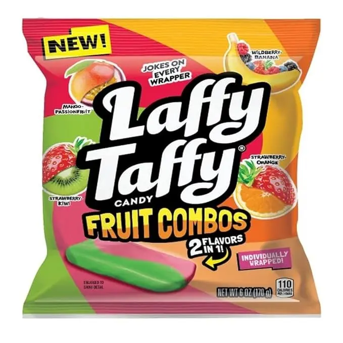 Laffy Taffy Candy, Fruit Combos, Individually Wrapped Mini Bars, 6 Ounce Laffy Taffy Candy, Fruit Combos, Individually Wrapped Mini Bars, 6 Ounce