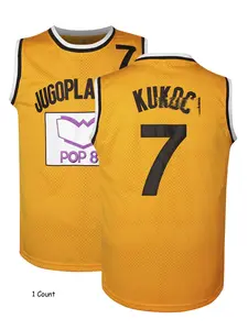 Men's Embroidered #7 Yellow and Black Basketball Jersey, A Dynamic Ball Top Suitable for Sports Competitions, Training, and Other Athletic Venues,, Breathable, and High-quality Sports Apparel.
