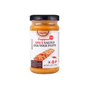 Happy Belly Spicy Salted Egg Yolk Lava Sauce 170g - Authentic Singaporean Flavor, Gourmet Condiment for Dipping & Cooking