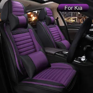 Car Seat Covers Full Set,  Fit for Kia Sportage, K4/Forte, Seltos, Niro, Sorento, Rio, Soul, K5/Optima, EV6, Spectra,  Linen Car Seat Protector, Universal Automotive Seat Covers, Split Bench Seat Covers