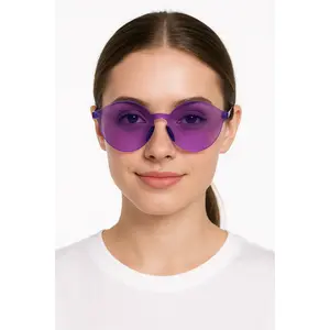 Purple Rimless Party Glasses