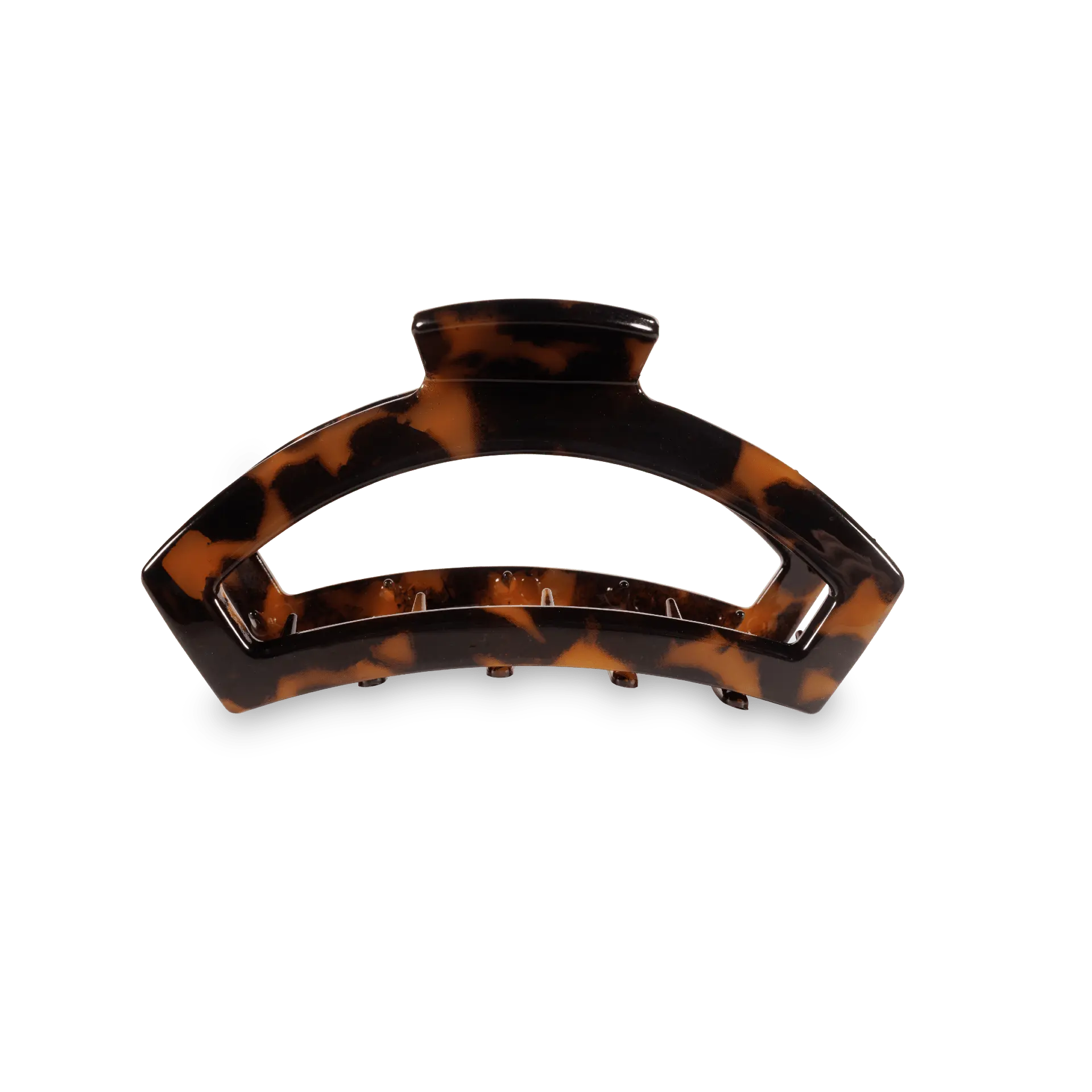 TELETIES Open Tortoise Small Claw Hair Clip, Classic Design for Everyday Wear