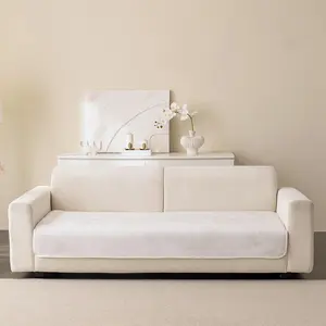 Easy Couch Cover for Dogs,Non Slip Sofa Covers Washable for 3 Cushion Couch Sofa Sectional Sofa Slipcover, Furniture Protector (1 PCS 36"x70" White)