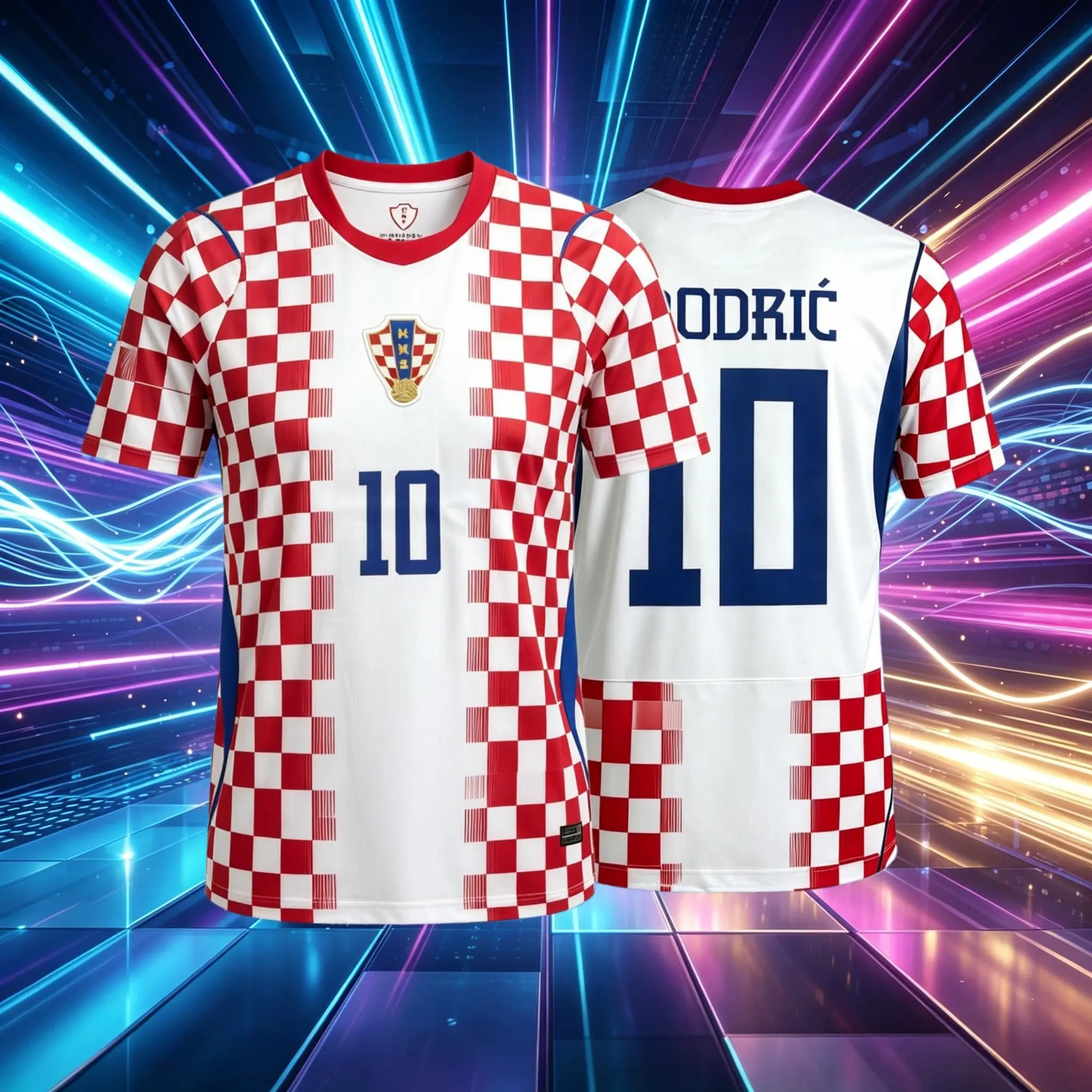 2026 Croatia Home Red And White 10# Modric Short Sleeve Soccer Jersey Fans Version