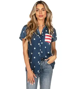 Women's Classic Flag Button Down Shirt