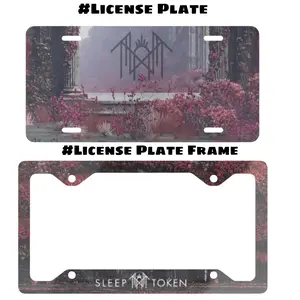 Sleep Token Even in Arcadia Aesthetic License Plate & Frame Set for Car Truck Decor Made in USA Easy Install USA Car Accessories