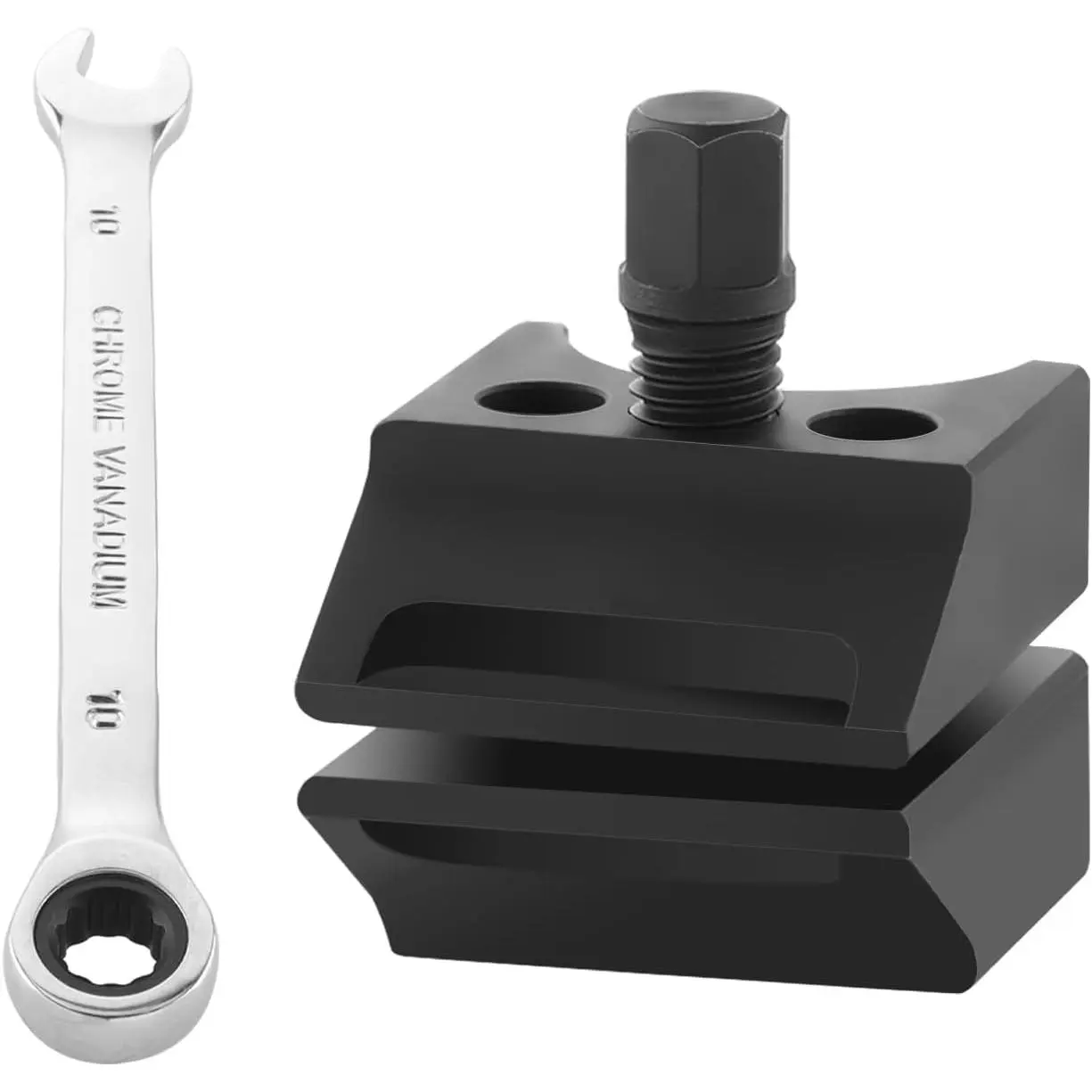 Universal Suspension Strut Spreader Tool - Fits Most Vehicle Brands & Models, Split Hub Steering Knuckle Spreader with Wrench Included