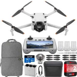 DJI Mini 3 Drone Quadcopter Fly More Combo Kit + RC Smart Remote + Accessory Bundle