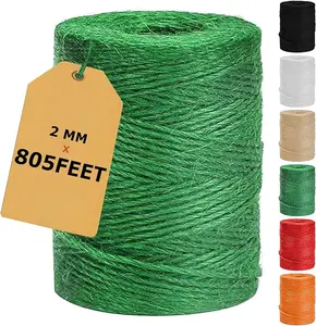 805ft Garden Twine, Green Twine String for Gardening Tomato Climbing Plant Tie Floristry Arts & Crafts Supplies, Hanging Planter Basket, Greenhouse Plant Accessories (Green)