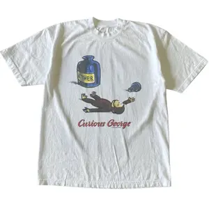 Curious George Ether T-Shirt, Animal Tee, Cartoon Tshirt, Gifts Shirt, Unisex Vintage Graphic Tees Gothic Grunge Y2k Emo Scene Amity Affliction Style Clothes Men Women Streetwear