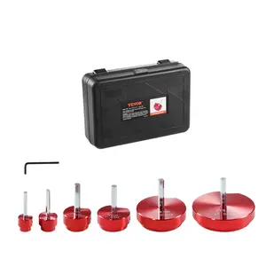 VEVOR 6Pcs PVC Pipe Reamer Kit, Plastic Pipe Fitting Socket Saver Kit, Includes 3/4", 1", 1-1/2", 2", 3", 4'', for PVC, CPVC, ABS Fittings, with Tool Box, for Exhaust, Drain, Water Pipes Cleaning