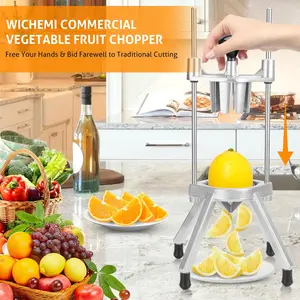 8-Segment Commercial Easy-to-Cut Stainless Steel Blade Fruit Lime Slicer, Lemon Cutter 8 Blades, Suitable for Bars and Restaurants