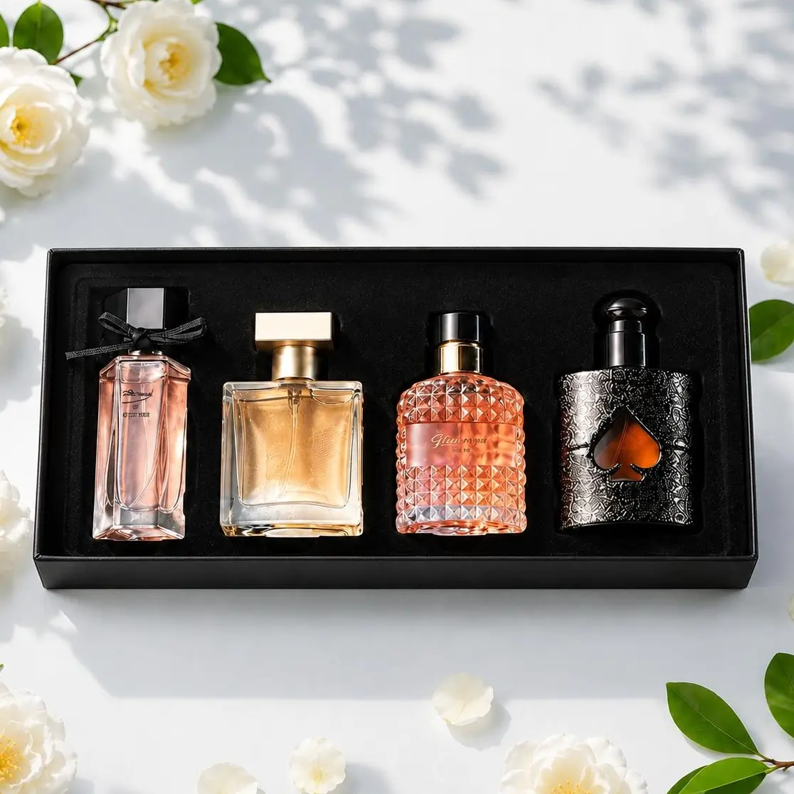 Perfume Gift Set | 4 Unique Fragrance Collection | Beautiful Box Packaging | A Stylish Choice for Gifts, Travel & Everyday Display