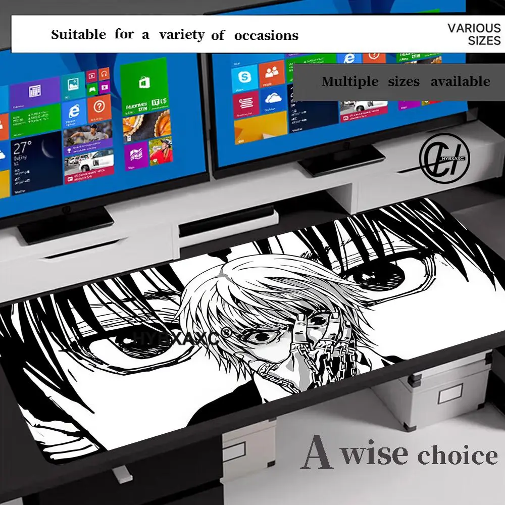 Anime Kurapika Character Large Gaming Mouse Pad XXL Soft Non-Slip Rubber Long PC Gamer Computer Laptop Office Table Mat Anime Mousepad