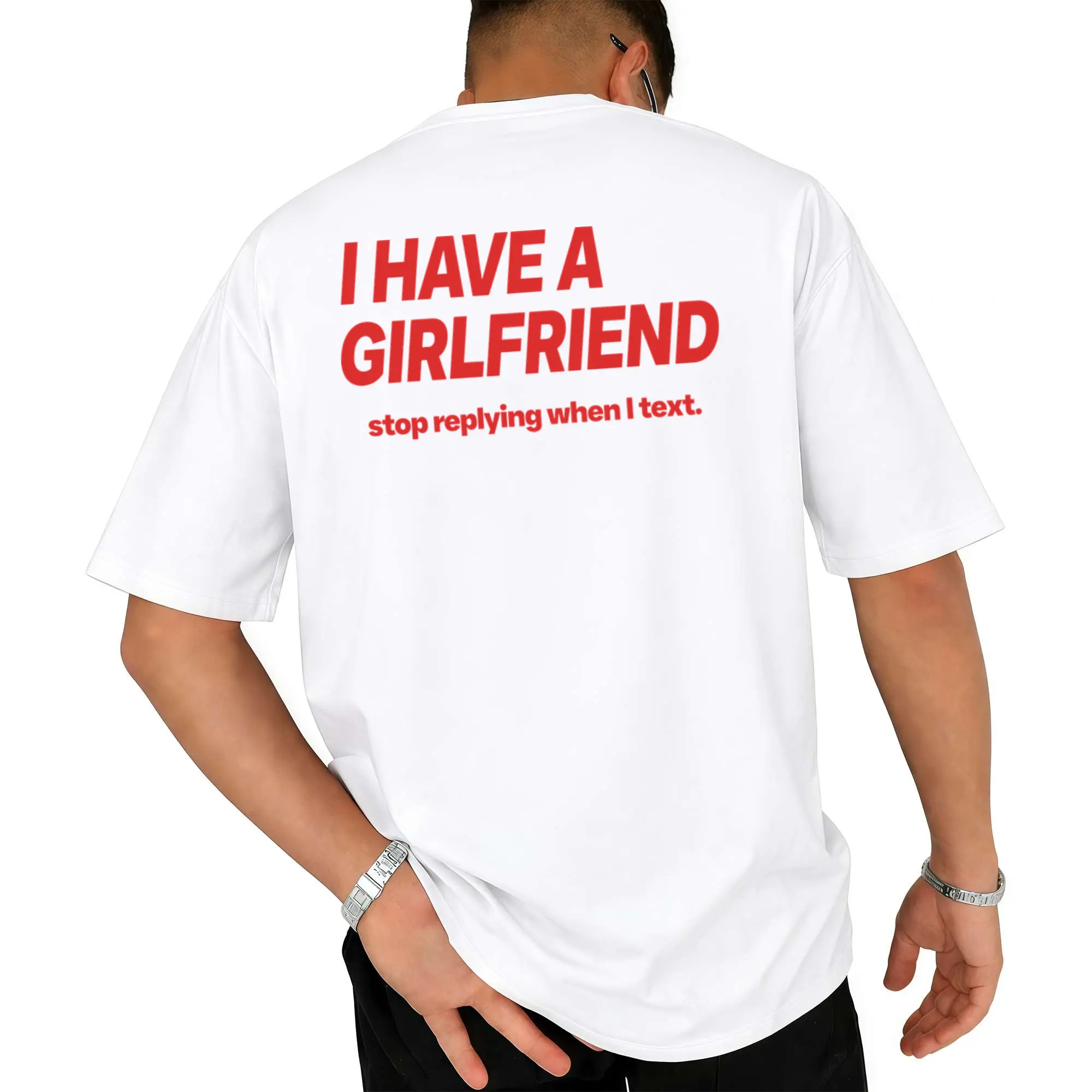 Humorous Dating Reminder Text Print Everyday Streetwear T Shirt Designed For Casual Social Occasions Cotton Menswear