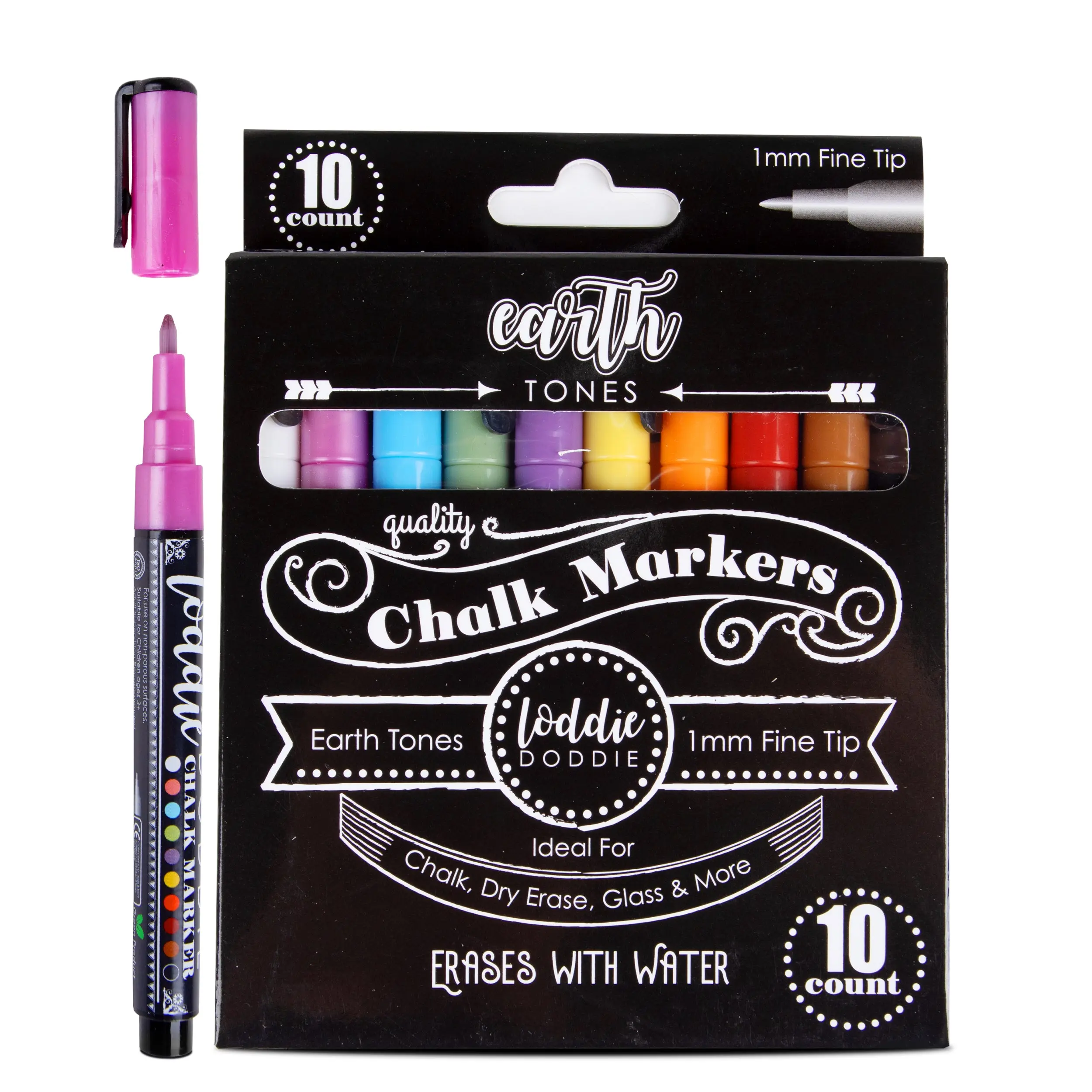 10ct Fine Point Chalk Markers - Earth Tones 10ct Fine Point Chalk Markers - Earth Tones