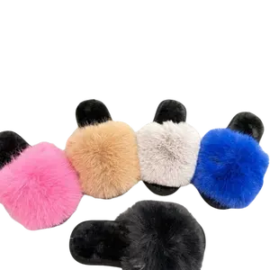 Women's Faux Fur SlippersvFuzzy Blue Fuzzy Comfortable Indoor & Outdoor Use