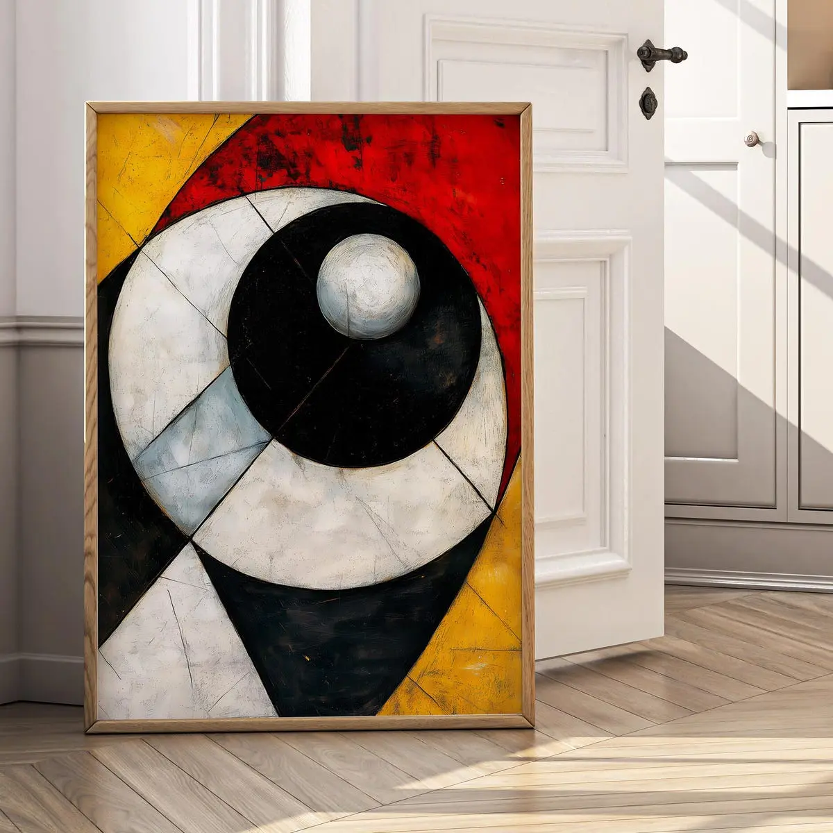 Brutalist Bauhaus Wall Art, Geometric Retro Poster, Vintage industrial Wall Art, Abstract Home Decor, Room Decor, Unframed