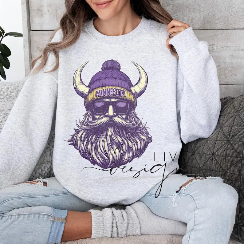 Minnesota Vikings Spirit Animal Sweatshirt, Gildan HeavyBlend Crewneck, Hoodie, Long Sleeve, Football Game Day Apparel