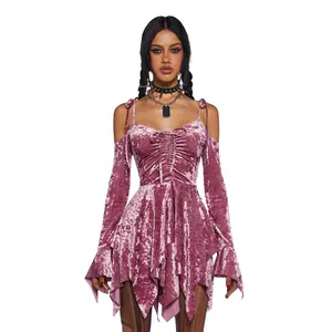 F is For Fairies Handkerchief Dress - Mauve Velvet