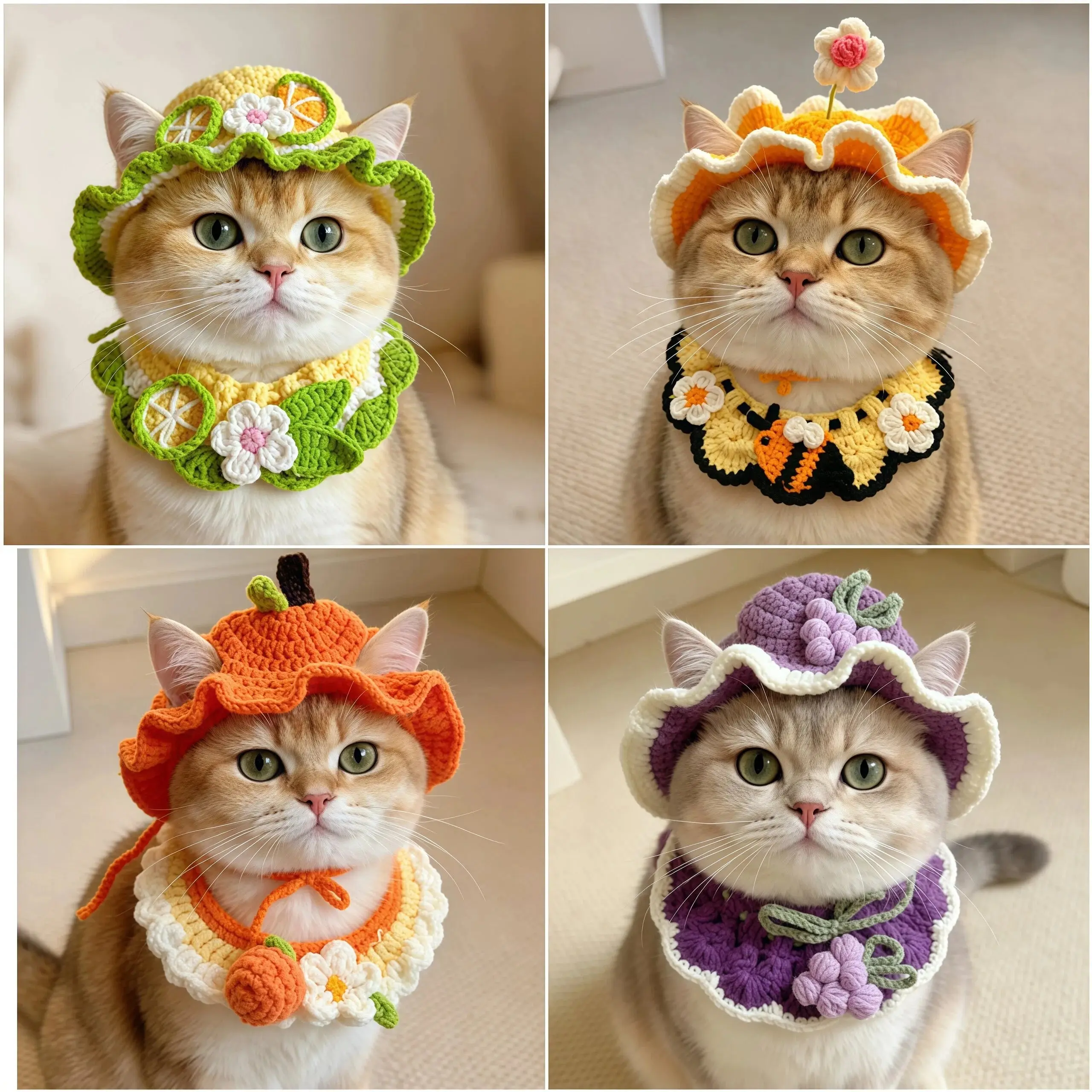 The AeroKnit™ Handmade Cat Hat & Scarf Cosplay Set
