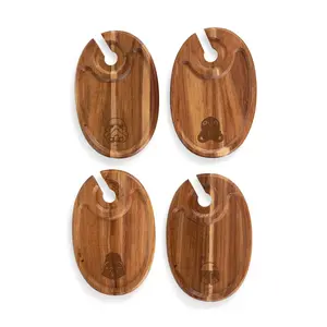 Toscana Star Wars Dark Side Wine Appetizer Plat e Set Of 4