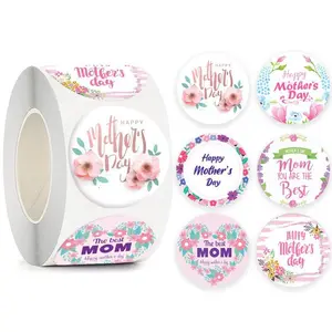 500pcs Mother's Day Decorative Gift Series — Self-Adhesive Sticker Labels on a Roll DIY PVC for Skateboard Water Bottle Luggage, Stickers Paper【 no Sticker Book】 Gold Themed Graduation Party Supplies Kit