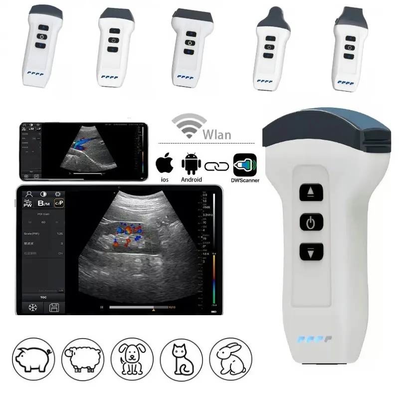 Wireless Ultrasonic Pet Pregnancy Tester for Dogs,Cats - Wireless Charging, Easy Operation, No Signal Attenuation, Waterproof, Prevents Pathogen Spread - Ideal for Home Use, Clinics, Sheep Breeding Bases