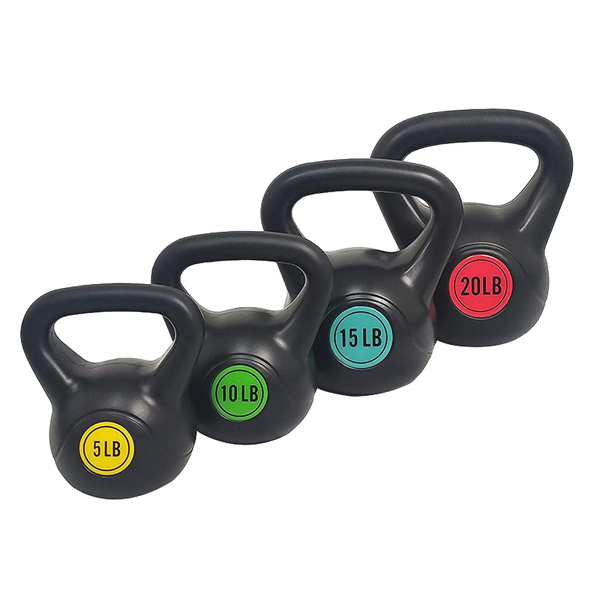 BalanceFrom Fitness Home Gym Vinyl Coated Solid Cast Iron Kettlebell Weight Set BalanceFrom Fitness Home Gym Vinyl Coated Solid Cast Iron Kettlebell Weight Set