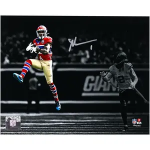 Malik Nabers New York Giants Autographed 8" x 10" Leaping Catch Photograph - Fanatics Authentic Certified - NFL Memorabilia