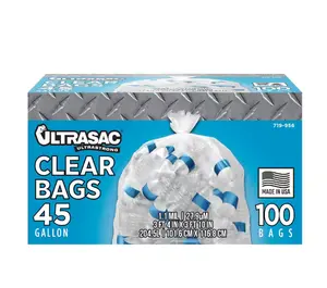Ultrasac 45-Gal. Clear RecyclingHeavy Duty Trash Bags (100-Count) - Bolsas de basura