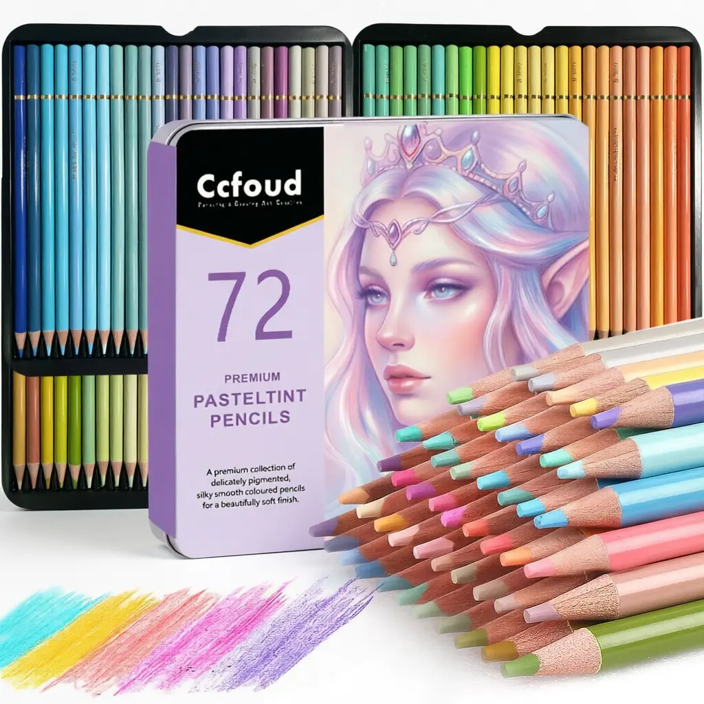 72 Macaron Colored Pencil Set, Professional Pastel Coloring Pencils, Art Drawing Pencils for Adult Coloring Books, Artists Drawing, Sketching