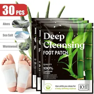 Deep Cleansing, Overnight Foot Pads - 3 Packs, Stock Up & Save on Natural Foot Care, Tourmaline, Aloe, Sea Salt Infused Formula, Improve Sleep, Alleviate Exhaustion, Rejuvenate From Feet Up, Ideal for Whole Family Wellness, Foot Detox Patches, Foot Mask