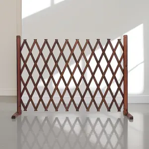 Upgrade Portable No-Drill Expandable Fence, Adjustable Length Weatherproof Wooden Grid, Ideal for Climbing Plants, Indoor Outdoor Garden Decor, Balcony Privacy Screen