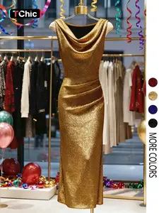 Elegant sleeveless party dress for women, fitted long evening gown, autumn/winter fashion, solid color design, formal wear, the perfect choice for parties, Dresses For Party