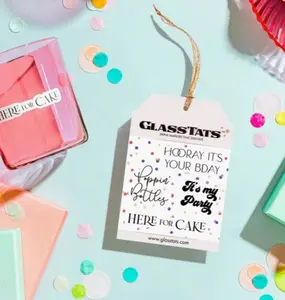 Birthday Glass Tat Drink Tags