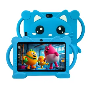 7-inch Android Tablet, HD Touch Screen, Dual Cameras, Pre-installed Educational Apps, Kid-Proof Case, Educational Learning & Entertainment Tablet with Parental Control, Perfect Christmas Gift, Pink & Blue.